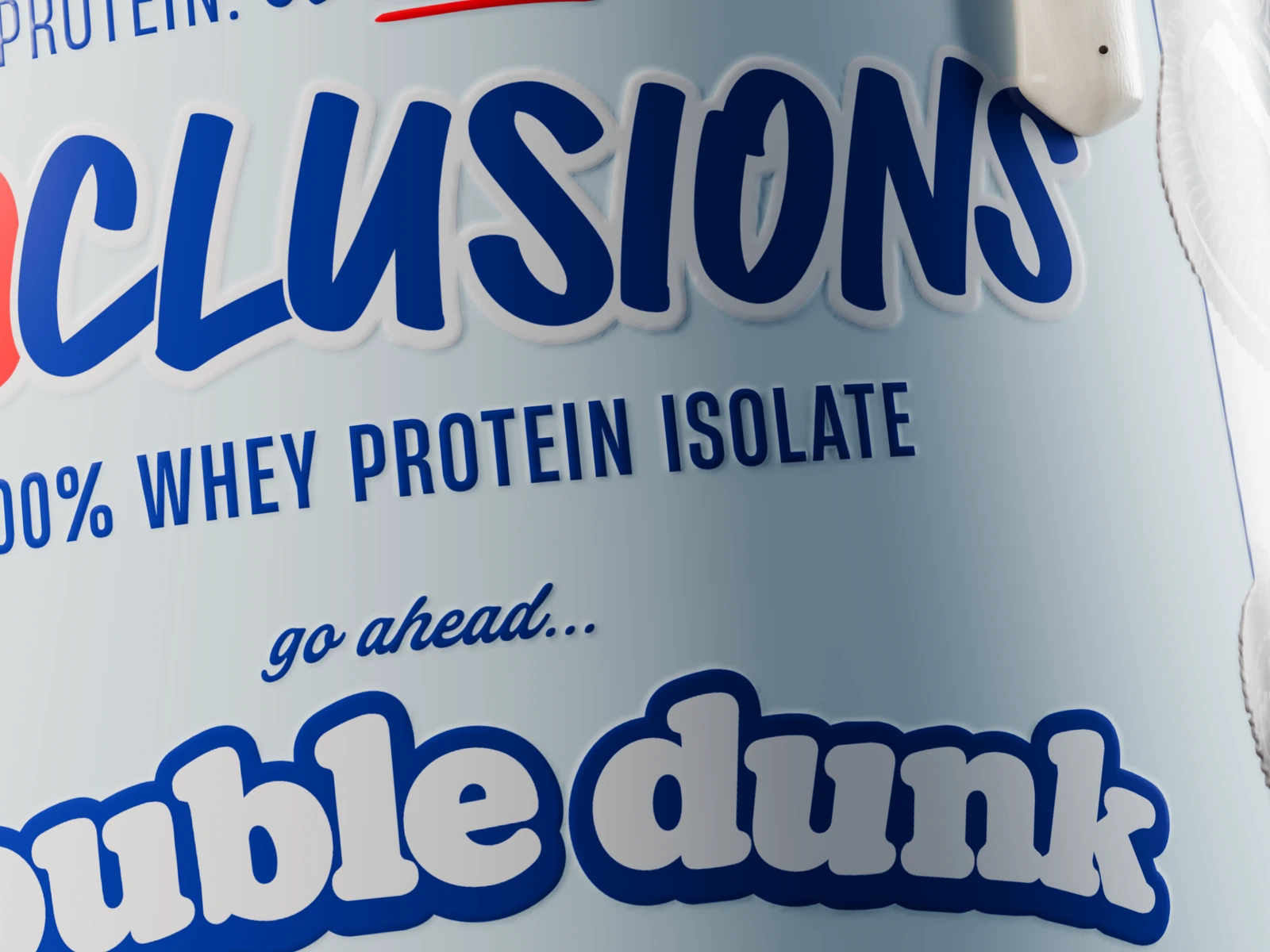 Close-up of the Double Dunk artwork with selective gloss, shallow raised relief and shaped reflections