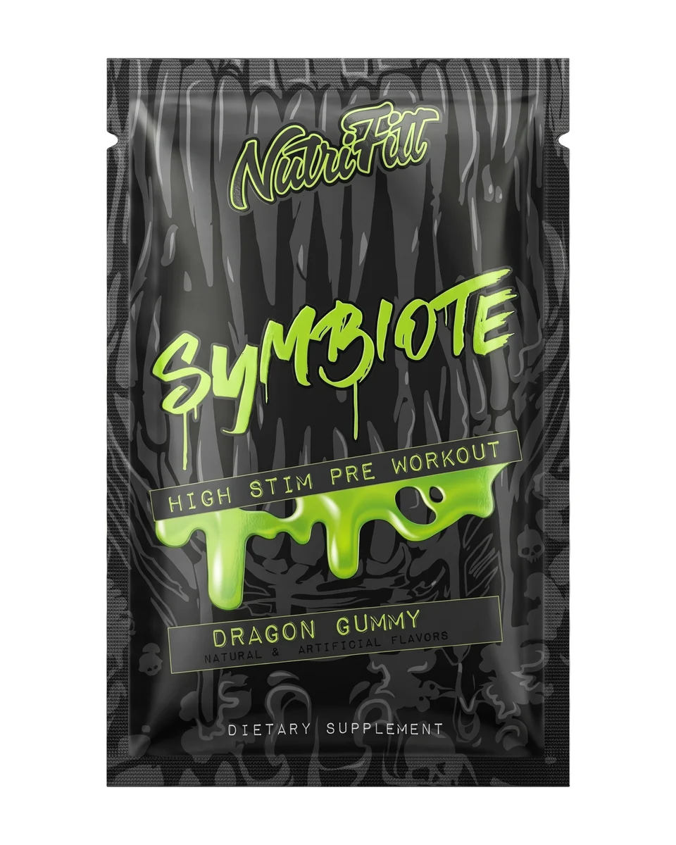 Symbiote Dragon Gummy sachet front artwork