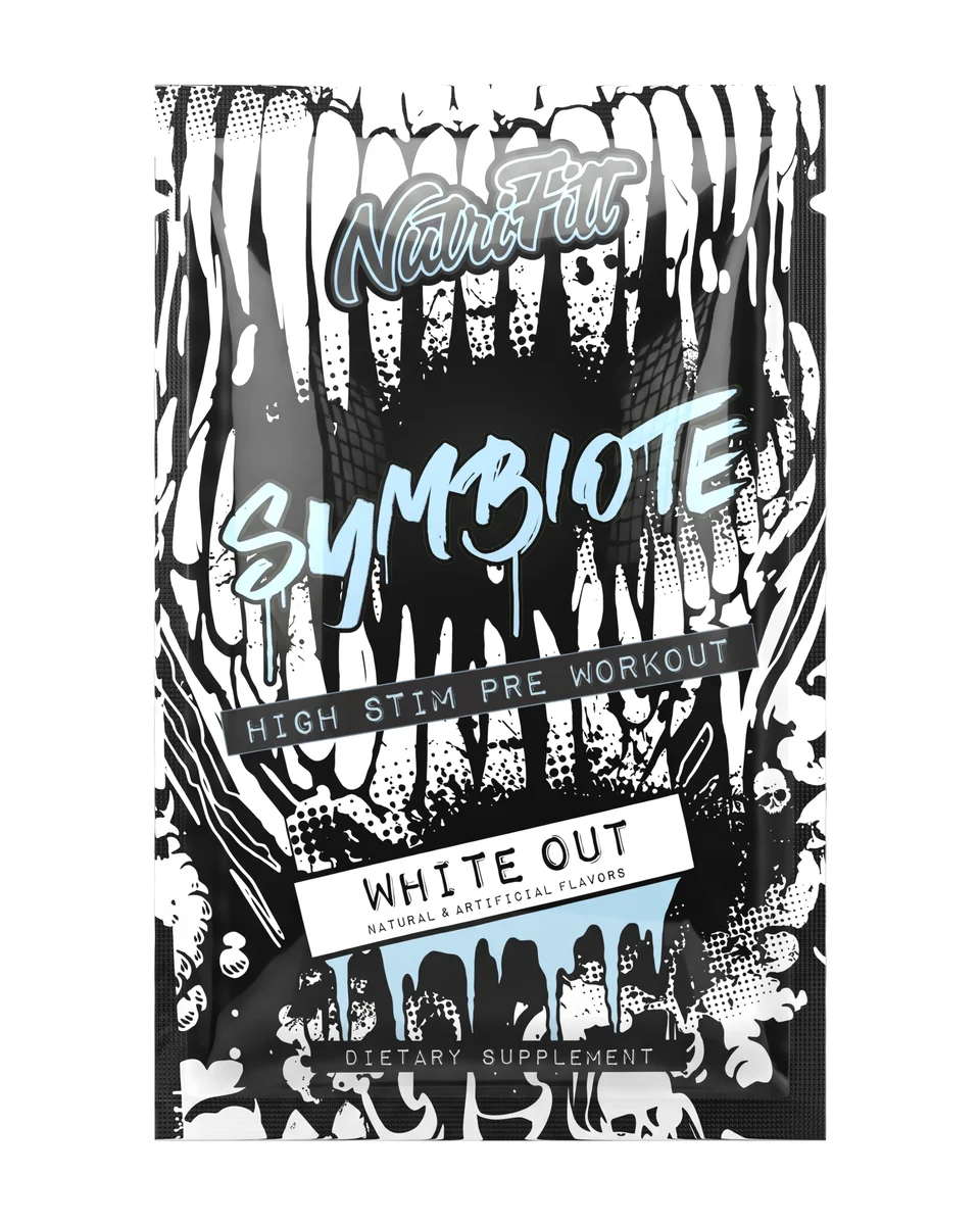 Symbiote White Out sachet front artwork